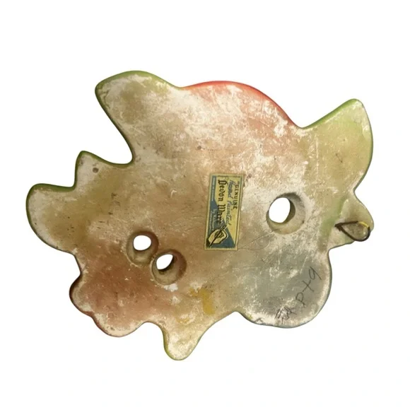 Vintage Devon Ware Hand Painted Fruit Kitchen Chalkware Wall Plaque - Picture 4 of 4